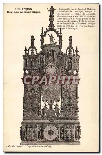 Cartes postales Besancon Horloge Astronomique