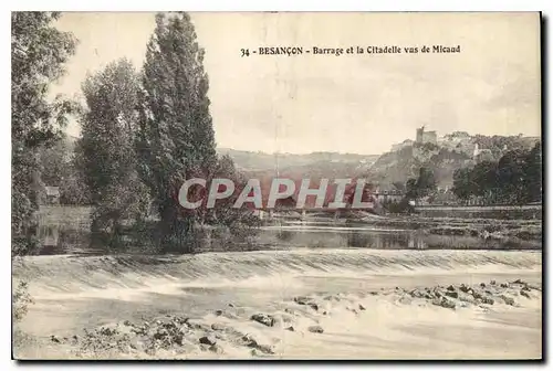 Ansichtskarte AK Besancon Barrage et la Citadelle vus de Micaud