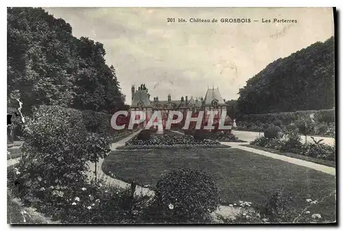 Cartes postales Chateau de Grosbois Les Parterres