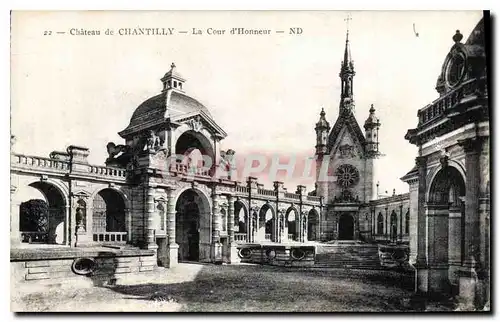 Ansichtskarte AK Chateau de Chantilly La Cour d'Honneur