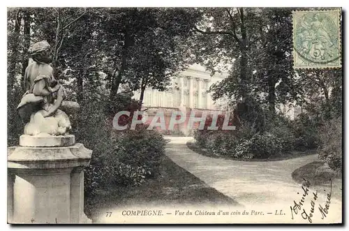 Ansichtskarte AK Compiegne Vue du Chateau d'un coin du Parc