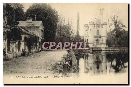 Cartes postales Chateau de Chantilly Etangs de Comelle Peche Pecheur