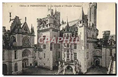 Cartes postales Chateau de Pierrefonds La Chapelle et l'Escalier d'Honneur