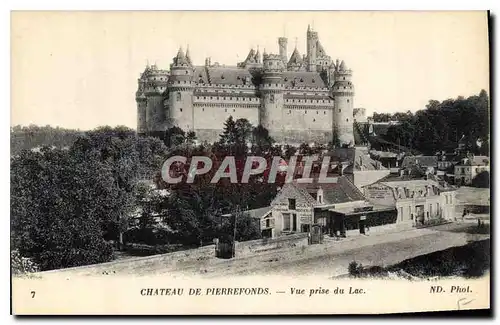 Cartes postales Chateau de Pierrefonds Vue prise du Lac