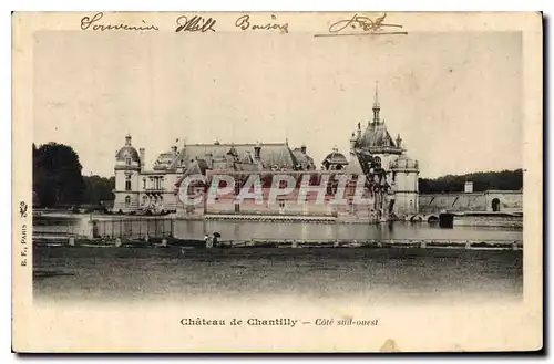 Cartes postales Chateau de Chantilly Cote sud ouest