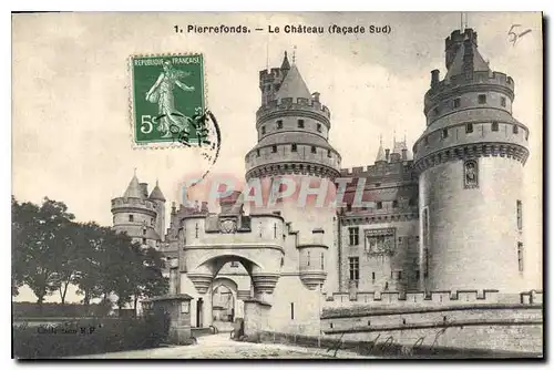 Cartes postales Pierrefonds Le Chateau facade Sud