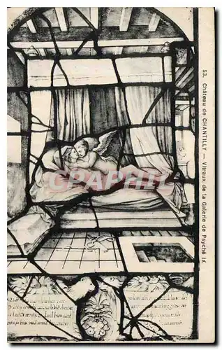 Cartes postales Chateau de Chantilly Vitraux de la Galerie de Psyche IX