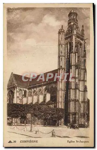 Cartes postales Compiegne Eglise St Jacques