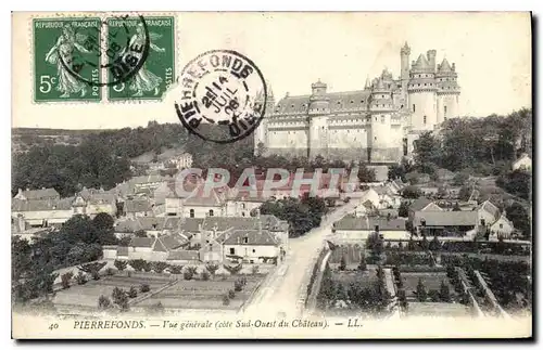 Ansichtskarte AK Pierrefonds Vue generale cote Sur Ouest du Chateau