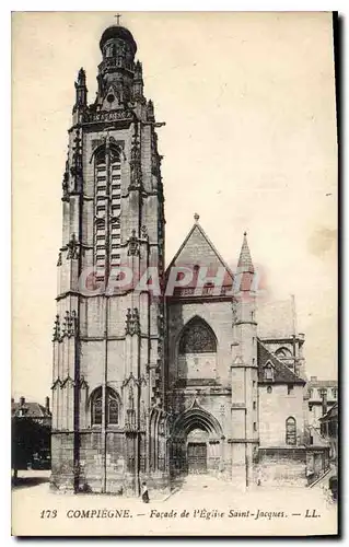 Ansichtskarte AK Compiegne Facade de l'Eglise Saint Jacques