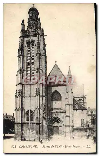 Cartes postales Compiegne Facade de l'Eglise Saint Jacques