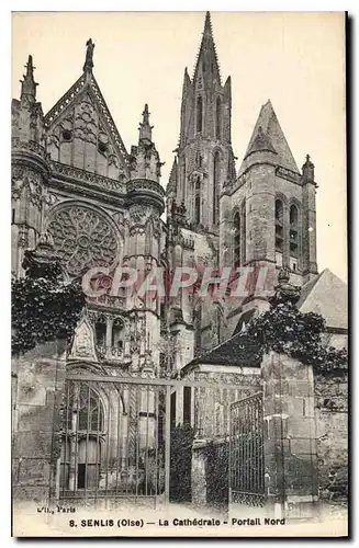 Ansichtskarte AK Senlis Oise La Cathedrale Portail Nord