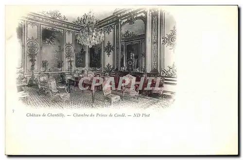 Cartes postales Chateau de Chantilly Chambre du Prince de Conde