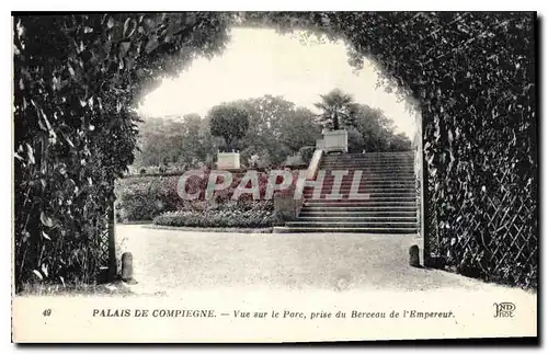 Cartes postales Palais de Compiegne Vue sur le Parc prise du Berceau de l'Empereur