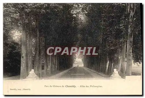 Cartes postales Parc du Chateau de Chantilly Allee des Philosophes