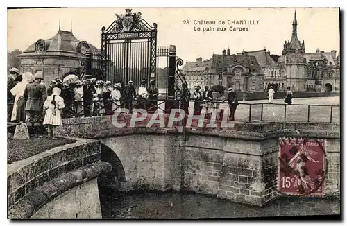 Cartes postales Chateau de Chantilly Le pain aux Carpes