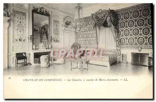 Cartes postales Chateau de Compiegne La Chambre a coucher de Marie Antoinette