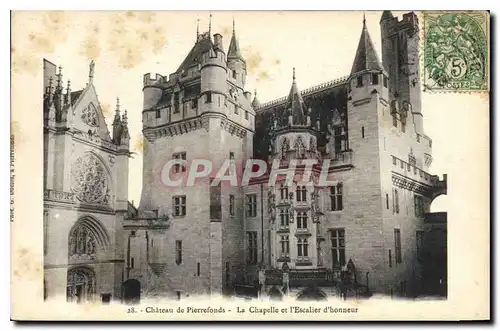 Ansichtskarte AK Chateau de Pierrefonds La Chapelle et l'Escalier d'honneur