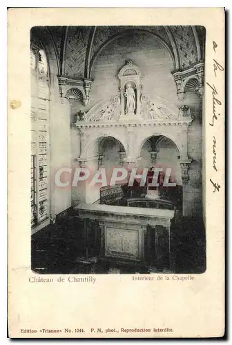 Cartes postales Chateau de Chantilly Interieur de la Chapelle