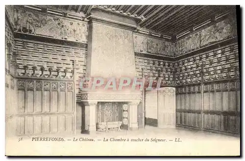 Cartes postales Pierrefonds Le Chateau La chambre a coucher du Seigneur