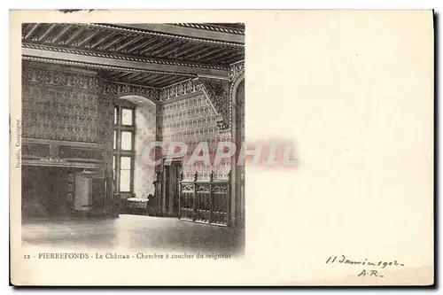 Cartes postales Pierrefonds Le Chateau Chambre a coucher du Seigneur