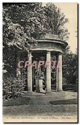 Cartes postales Parc de Chantilly La Temple de Diane