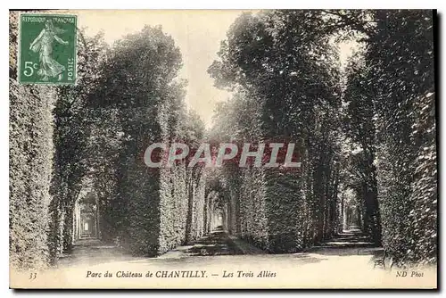 Ansichtskarte AK Parc du Chateau de Chantilly Les Trois Allees