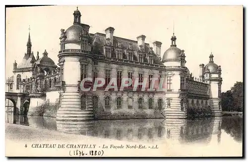 Cartes postales Chateau de Chantilly La Facade Nord Est