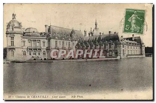 Cartes postales Chateau de Chantilly Cote Ouest