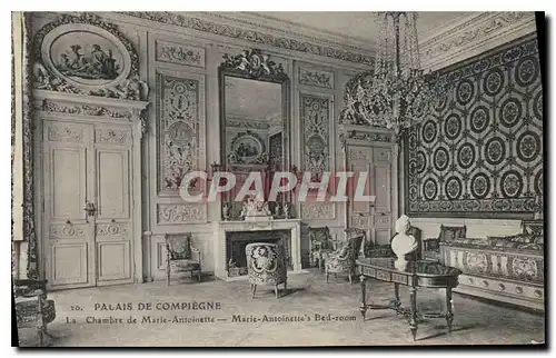 Ansichtskarte AK Palais de Compiegne La Chambre de Marie Antoinette