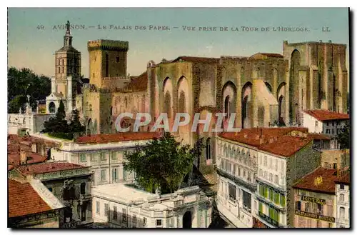 Cartes postales Avignon Le Palais des Papes Vue prise de la Tour de l'Horloge