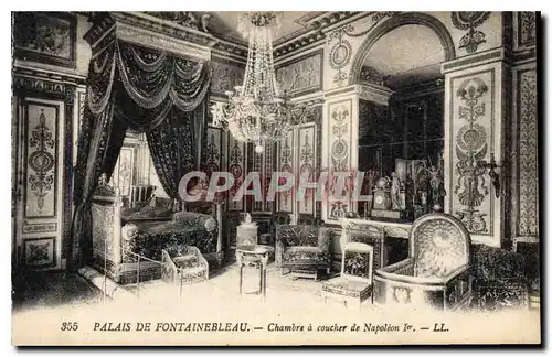 Cartes postales Palais de Fontainebleau Chambre a coucher de Napoleon