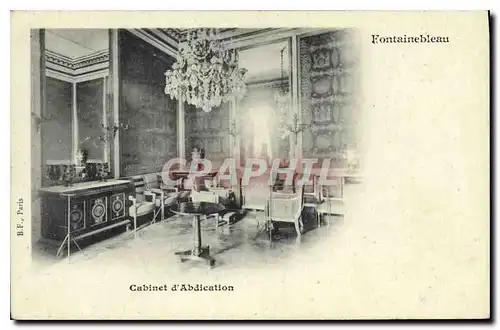 Ansichtskarte AK Fontainebleau Cabinet d'Abdication