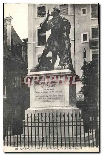 Cartes postales Grenoble Statue Bayard Place Saint Andre