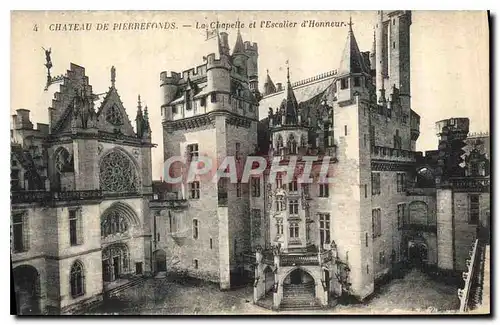 Ansichtskarte AK Chateau de Pierrefonds la Chapelle et l'Escalier d'Honneur