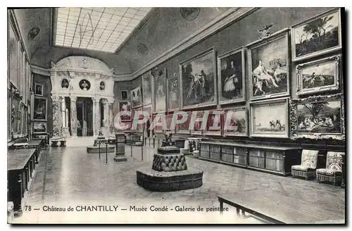 Cartes postales Chateau de Chantilly Musee conde Galerie de Peinture