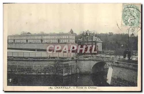 Cartes postales Chantilly Entree du Chateau