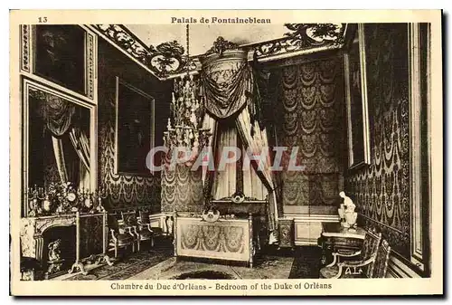 Cartes postales Palais de Fontainebleau Chambre du Duc d'Orleans