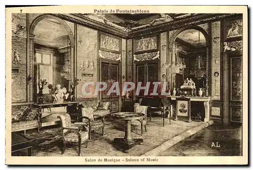 Cartes postales Palais de Fontainebleau Salon de Musique