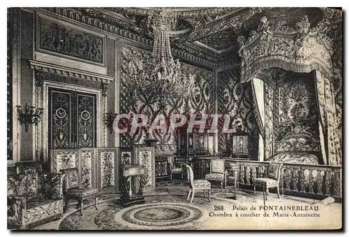 Ansichtskarte AK Palais de Fontainebleau Chambre a Coucher de Marie Antoinette