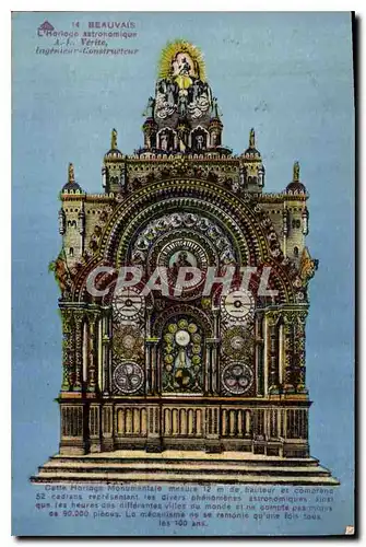 Cartes postales Beauvais l'Horloge Astronomique Verite Ingenieur Constructeur