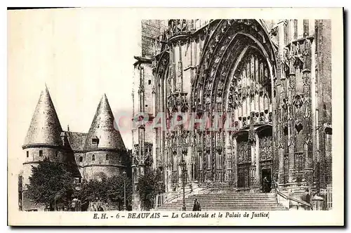 Cartes postales Beauvais la Cathedrale et le Palais de Justice