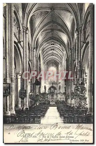 Cartes postales Beauvais Nef de l'Eglise Saint Etienne