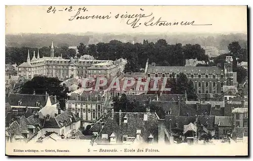 Cartes postales Beauvais Ecole des Freres