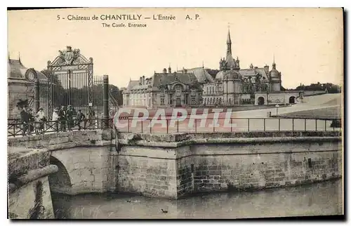 Cartes postales Chateau de Chantilly l'Entree