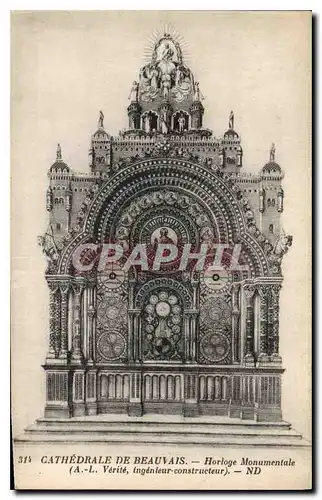 Ansichtskarte AK Cathedrale de Beauvais Horloge Monumentale