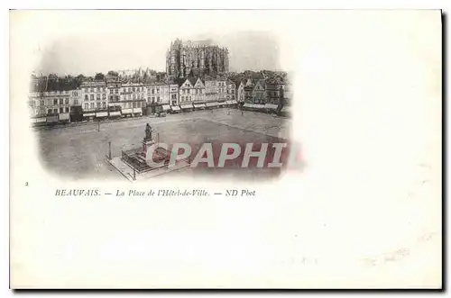 Cartes postales Beauvais la Place de l'Hotel de Ville