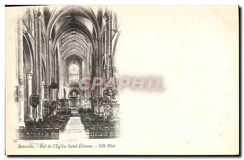 Cartes postales Beauvais Nef de l'Eglise Saint Etienne