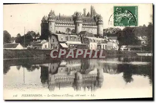 Ansichtskarte AK Pierrefonds le Chateau et l'Etang Cote ouest