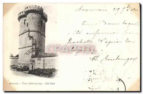 Cartes postales Beauvais Tour Saint Lucien Carte 1900